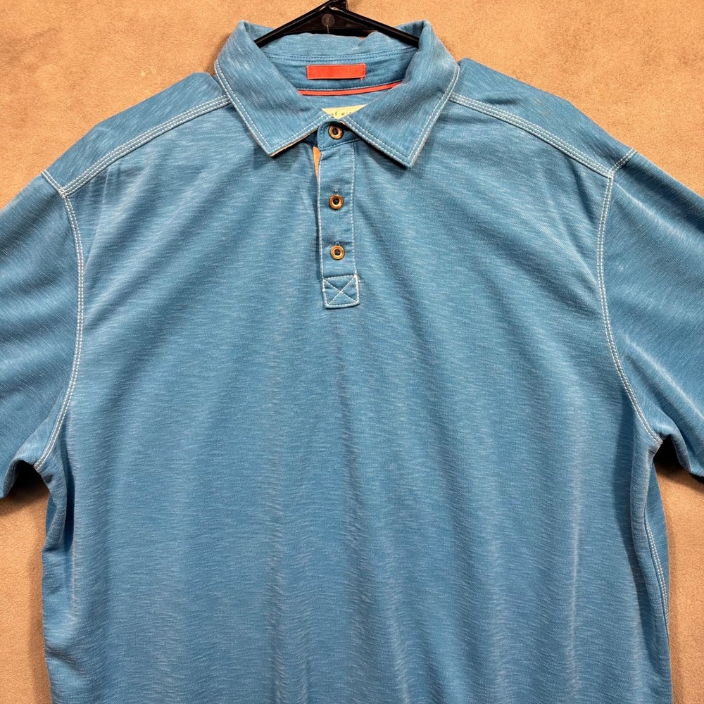 Age of Wisdom‎ Polo Shirt Mens XL Coral Pink Slub Modal Blend Excellent - Picture 11 of 13
